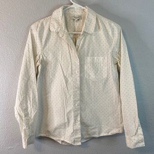MADEWELL Black Polka Dots Button Front SHIRT